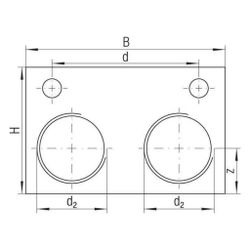 Rehau 2-fach-Verteiler, mit Innengewinde, 90 Grad, Rp 1 1/2" x Rp 1"... REHAU-13045731001 4007360479138 (Abb. 1)