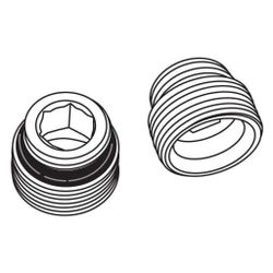 Rehau Anschlussnippel-Set G 1/2" x G 3/4", 12407111001... REHAU-12407111001 4007360165703 (Abb. 1)