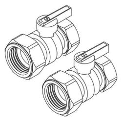 Rehau Kugelhahnset mit Überwurfmutter, 1 1/4" für Heizkreisverteiler Ms... REHAU-12118361001 4007360380694 (Abb. 1)