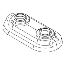 Rehau Doppelrosette 16/20mm für Rautitan stabil... REHAU-12407771001 4007360203924 (Abb. 1)