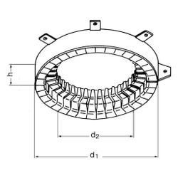 Rehau Winkelbrandmanschette DN 110, 11208441001... REHAU-11208441001 4007360090739 (Abb. 1)