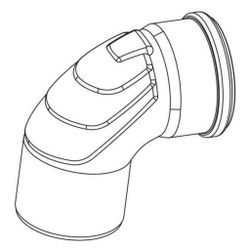 Rehau Raupiano Plus Langer Bogen DN 110, 87,5 Grad, wandverstärkt... REHAU-11002591001 4007360482848 (Abb. 1)