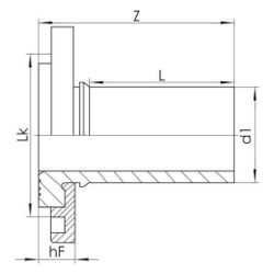 Rehau Fusapex Flanschübergang, SDR 11, Rohraußendurchmesser 75mm, DN 65... REHAU-12031281001 4007360409654 (Abb. 1)