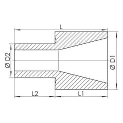 Rehau Fusapex Reduzierstück 160x110mm, PE-X, Natur... REHAU-12036171001 4007360403065 (Abb. 1)