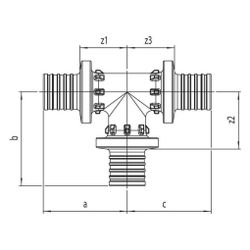 Rehau T-Stück Rautitan PX, mit Zentriernocken, 20x20x20mm... REHAU-11600321001 4007360366513 (Abb. 1)