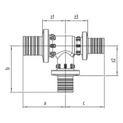 Rehau T-Stück Rautitan PX, mit Zentriernocken, 20x16x16mm... REHAU-11600811001 4007360375881 (Abb. 1)