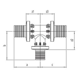 Rehau T-Stück Rautitan PX, mit Zentriernocken, 25x20x25mm... REHAU-11600631001 4007360375836 (Abb. 1)