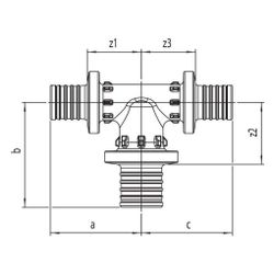 Rehau T-Stück Rautitan PX, mit Zentriernocken, 16x25x16mm... REHAU-11601021001 4007360377090 (Abb. 1)