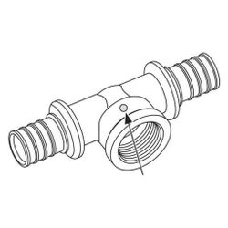 Rehau T-Stück Rautitan LX plusG, Messing, 25mm x Rp 3/4" x 25mm... REHAU-13129671001 4007360542993 (Abb. 1)