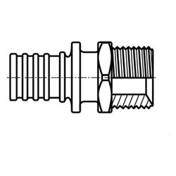 Rehau Übergang Konus, SDR 7,4, Messing, 32mm x G 1/2", 60 Grad... REHAU-12446661001 4007360136215 (Abb. 1)