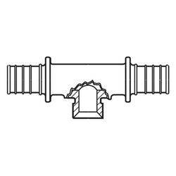 Rehau T-Stück Abgang Konus, SDR 7,4, 32mm x G 3/4" x 32mm, 60 Grad... REHAU-12446161001 4007360136161 (Abb. 1)