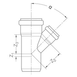 Rehau Raupiano Plus Einfachabzweig DN 50/50, 87 Grad... REHAU-11212541001 4007360058500 (Abb. 1)