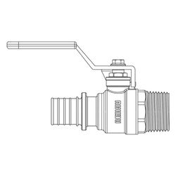 Rehau Kugelhahn mit Außengewinde, SDR 11, 32mm x R 1"... REHAU-11601921001 4059757518197 (Abb. 1)