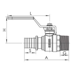 Rehau Kugelhahn mit Außengewinde, SDR 11, 32mm x R 1"... REHAU-11601921001 4059757518197 (Abb. 1)
