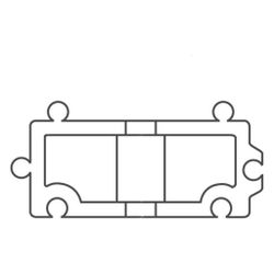 Rehau Distanzhalter 110, PP, Aufbauhöhe 20mm... REHAU-12332431001 4007360194154 (Abb. 1)
