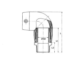 Rehau Smartfuse Übergangswinkel Außengewinde Messing, 75mm x R 2", PE 100, PN 16, 90... REHAU-12439231001 4007360219208 (Abb. 1)