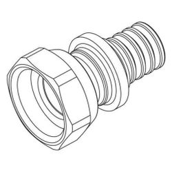 Rehau Übergang mit Überwurfmutter SDR 11 LX, 40mm x G 1 1/4", Messing... REHAU-11692141001 4007360549053 (Abb. 1)