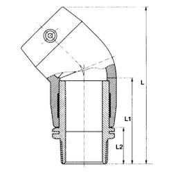 Rehau Smartfuse Übergangswinkel Außengewinde, 40mm x R 1 1/2", PE 100, PN 16, 45 Gra... REHAU-12451471001 4007360219482 (Abb. 1)