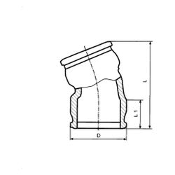 Rehau Smartfuse Winkel 22,5 Grad, 90mm, PE 100, PN 16, Schwarz... REHAU-12758681001 4007360221485 (Abb. 1)