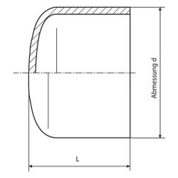 Rehau Endkappe, SDR 17 355, PE 100, Schwarz... REHAU-12797961001 4007360222093 (Abb. 1)