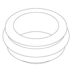 Rehau Gumminippel mit Sickenwulst DN 50/40... REHAU-11229431003 4007360445669 (Abb. 1)