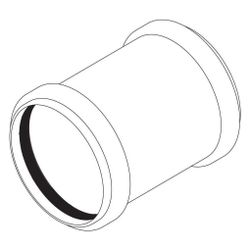 Rehau Raupiano Plus Doppelmuffe DN 50, 11326241001... REHAU-11326241001 4062178590666 (Abb. 1)