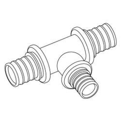 Rehau T-Stück, Messing, 32x2,9mm - 20x2,0mm - 32x2,9mm... REHAU-12611631001 4007360041717 (Abb. 1)