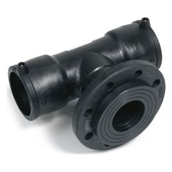 Rehau Smartfuse T-Stück mit Flanschabgang 110mm x DN 100 x 110mm, PE 100, PN 16, Sch... REHAU-12331521001 4007360218454 (Abb. 1)
