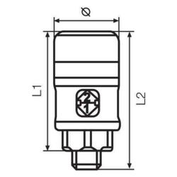Rehau Sicherheitsschnellkupplung NP 7,2 Außengewinde G 1/2"... REHAU-12496771001 4007360186234 (Abb. 1)