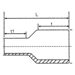 Rehau Reduzierstück, SDR 17, 160x110mm, PE 100, PN 10, Schwarz... REHAU-12852911001 4007360239190 (Abb. 1)