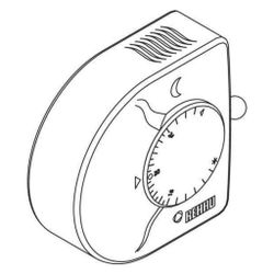 Rehau Raumregler Komfort 24V, Signalweiß... REHAU-12413231002 4007360075774 (Abb. 1)
