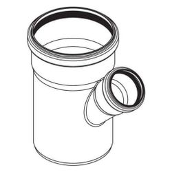 Rehau Raupiano Plus Einfachabzweig DN 110/90, 45 Grad... REHAU-11002571001 4007360516147 (Abb. 1)