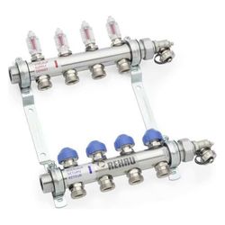 Rehau Heizkreisverteiler HKV-D Edelstahl 12 Kreise, mit integrierten Durchflussmesse... REHAU-12081211003 4007360530846 (Abb. 1)