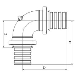 Rehau Rautitan Bogen RXplus 32/32mm, 90 Grad, Rotguss... REHAU-14564321001 4061264398469 (Abb. 1)