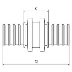 Rehau Kupplung Rautitan RXplus 25x25mm, Rotguss... REHAU-14564411001 4061264398551 (Abb. 1)