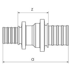 Rehau Kupplung Rautitan RXplus 25x20mm, Rotguss... REHAU-14564461001 4061264398605 (Abb. 1)