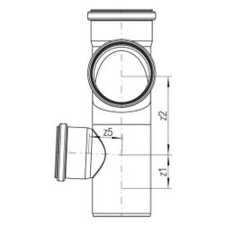 Rehau Raupiano Plus Stufenabzweig links DN 110/110/75, 87 Grad... REHAU-11026781002 4007360584405 (Abb. 1)