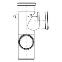 Rehau Raupiano Plus Stufenabzweig links DN 110/110/75, 87 Grad... REHAU-11026781002 4007360584405 (Abb. 1)