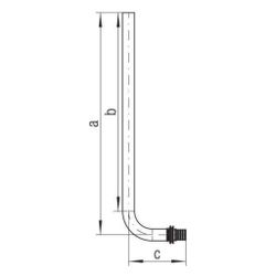 Rehau Rautitan Heizkörper-Winkel-Anschlussgarnitur, 20mm, Schenkellänge 500mm, Edels... REHAU-12409411001 4007360160135 (Abb. 1)