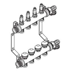 Rehau Heizkreisverteiler HKV-D Edelstahl 12 Kreise, mit integrierten Durchflussmesse... REHAU-12081211003 4007360530846 (Abb. 1)