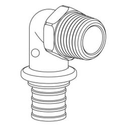 Rehau Winkelübergang Rautitan LX plusG, 32mm x R 1", Messing... REHAU-13130711001 4007360543433 (Abb. 1)