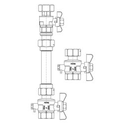 Rehau Wärmemengenzähler-Anbausatz horizontal... REHAU-12197581001 4007360555139 (Abb. 1)
