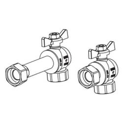 Rehau Eckkugelhahn-Set G 1" für Heizkreisverteiler, HKV-D oder Heizleitungsverteiler... REHAU-13152241001 4007360559496 (Abb. 1)