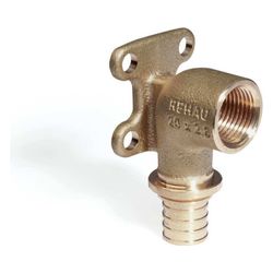 Rehau Wandwinkel Rautitan RXplus, 16mm x Rp 1/2", mit quadratischer Wandscheibe, Rot... REHAU-14563671001 4061264397813 (Abb. 1)