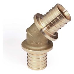 Rehau Rautitan Bogen RXplus 63/63mm, 45 Grad, Rotguss... REHAU-14563101001 4061264397240 (Abb. 1)