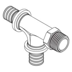Rehau T-Stück Rautitan RXplus, 16mm x 16mm x R 1/2"... REHAU-14564001001 4061264398148 (Abb. 1)