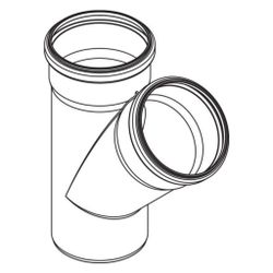 Rehau Raupiano Plus Einfachabzweig DN 50/50, 45 Grad... REHAU-11212341001 4007360058449 (Abb. 1)