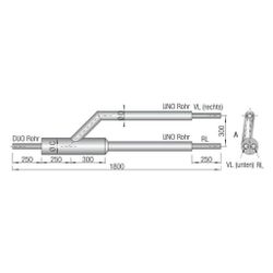 Rehau Hosenrohr SDR 11, 2x UNO 75/162 auf DUO 75 und 75/225... REHAU-13149441001 4007360559007 (Abb. 1)