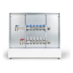 Rehau Rautherm Unit, HKV-D V2A und UP 110, 3 Heizkreise, Kugelhahnset vertikal links... REHAU-11068431001 4059757752843 (Abb. 1)