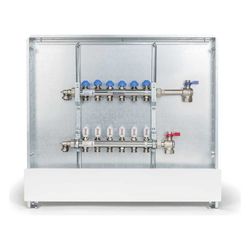 Rehau Rautherm Unit, HKV-D V2A und UP 110, 10 Heizkreise, Kugelhahnset vertikal rech... REHAU-11068701001 4059757758845 (Abb. 1)